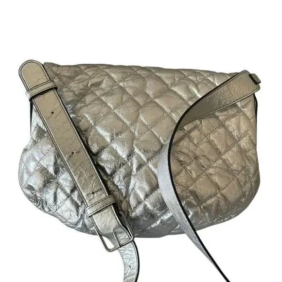 Marc by Marc Jacobs Silver Quilted Crossbody Bag - Picture 6 of 11